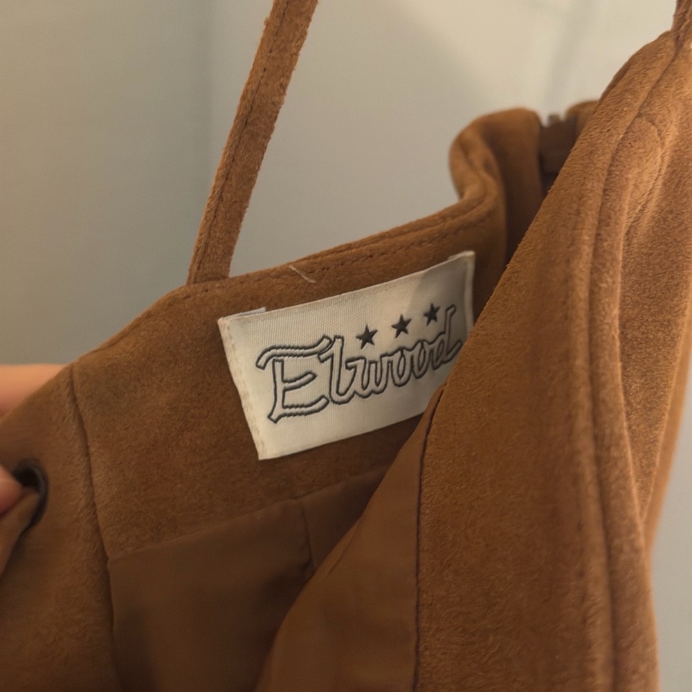 Elwood Brown Suede Dress - Picture 4 of 7